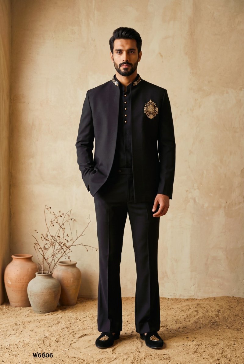 Outluk Wedding Vol 68 Lachaka Hand Work Mens Jodhpuri Suit